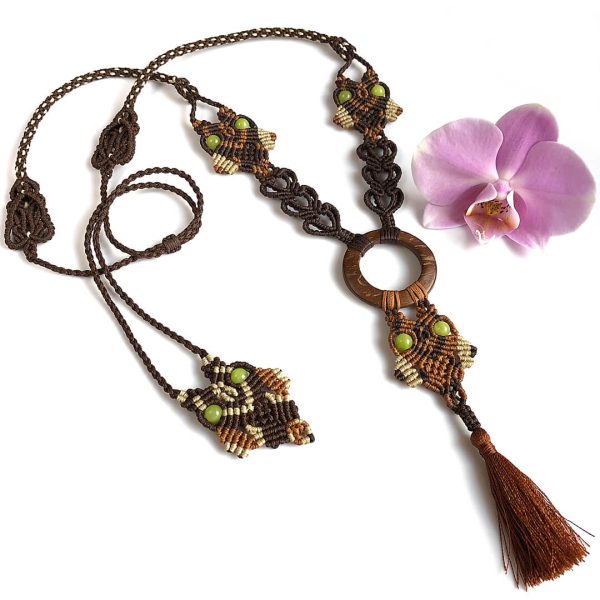 Cztery sowy z jadeitowymi oczkami – szaleństwo form w jednym ręcznie wyplecionym naszyjniku