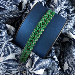 Zielone żyto – bransoletka z koralikami toho