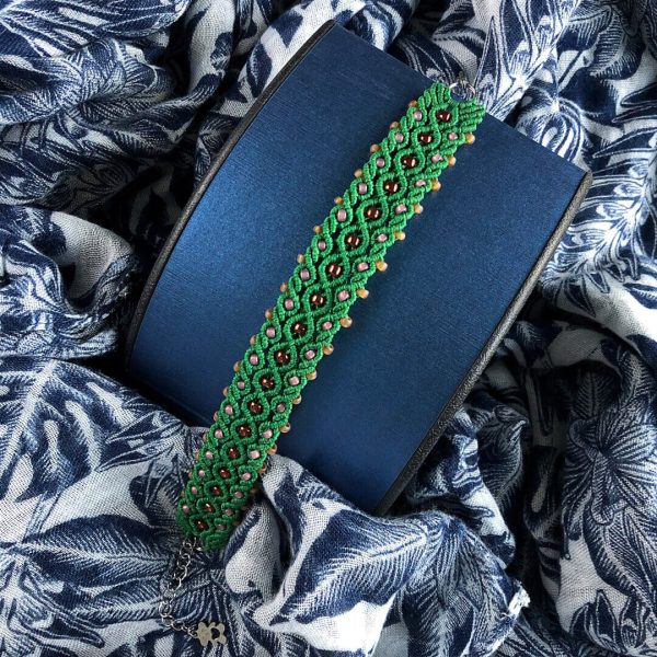 Zielone żyto – bransoletka z koralikami toho